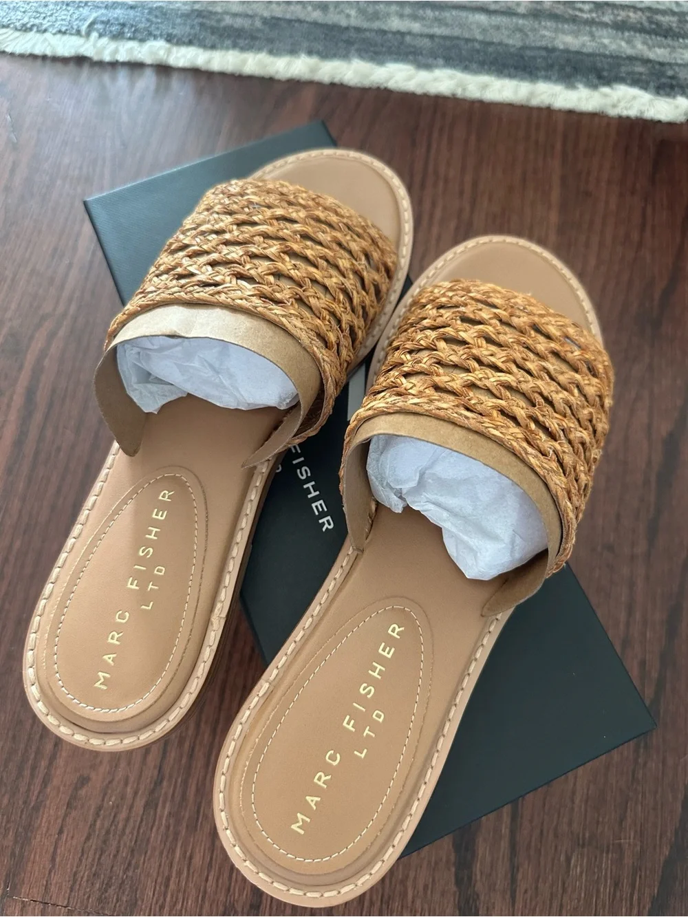 Marc Fisher Braided Slide Sandals